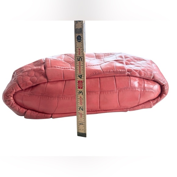 COACH Madison Crocodile Embossed
Lindsey Satchel Coral Leather - Picture 2 of 16